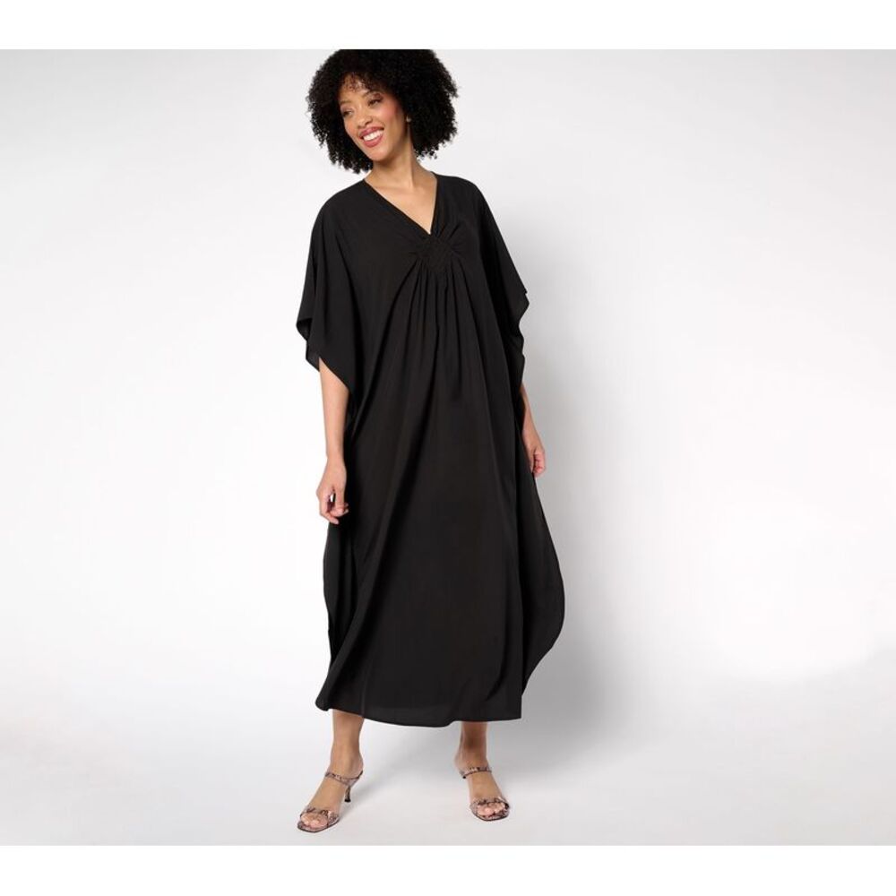 Brandis Dress Out Loud Women's Sz 2XS (XXS) Cheat the Heat Caftan Black A686175